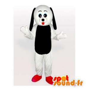 Zwart-witte hond mascotte. Dog Costume - MASFR006450 - Dog Mascottes