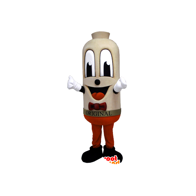 Mascot Salchicha, hombre grande beige, sonriendo - MASFR21173 - Mascotas sin clasificar