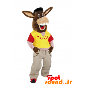 Maskot hnědý osel, Jenny - MASFR21176 - hospodářská zvířata