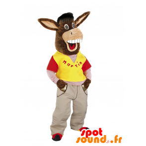 Maskot hnědý osel, Jenny - MASFR21176 - hospodářská zvířata