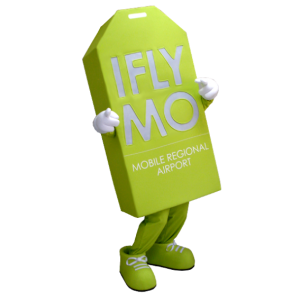 Etiqueta gigante Mascotte, verde fluorescente - MASFR21177 - Mascotas de objetos