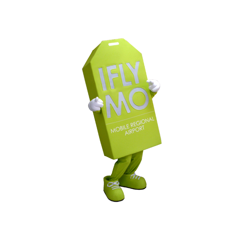 Mascotte giant label, fluorescent green - MASFR21177 - Mascots of objects