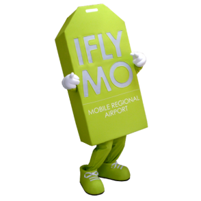 Mascot štítek obr, neon zelená - MASFR21177 - Maskoti objekty