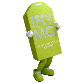 Mascotte giant label, fluorescent green - MASFR21177 - Mascots of objects
