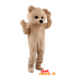 Beige bear mascot - MASFR21178 - Bear mascot