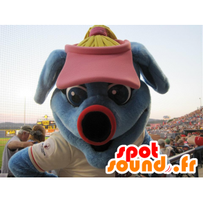 Mascot blauw dier konijntje - MASFR21181 - Mascot konijnen