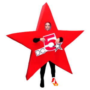 Mascot rode ster, reus - MASFR21182 - Niet-ingedeelde Mascottes