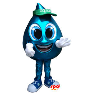 Mascot drop of water, blue, giant - MASFR21193 - Mascots of objects