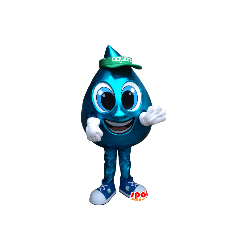 Mascotte goccia di acqua, blu, gigante - MASFR21193 - Mascotte di oggetti