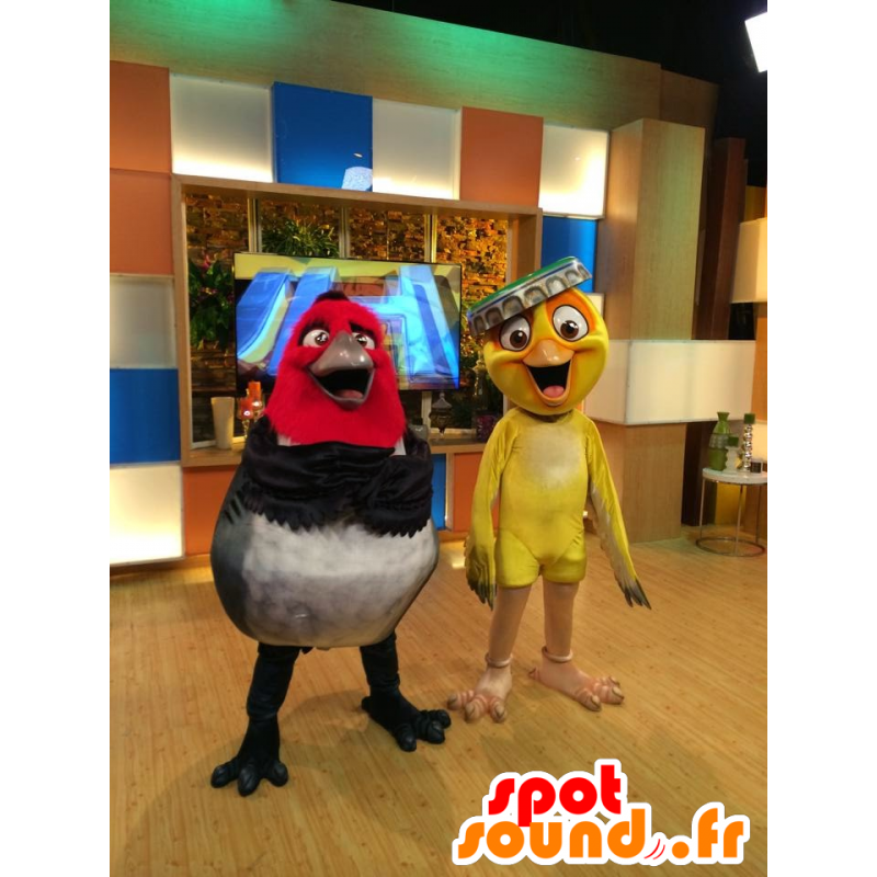 2 mascots of famous birds of Rio animated drawing - MASFR21194 - Mascot of birds 2 mascots of famous birds of Rio animated drawing - MASFR21194 - Mascot of birds