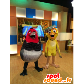2 mascots of famous birds of Rio animated drawing - MASFR21194 - Mascot of birds