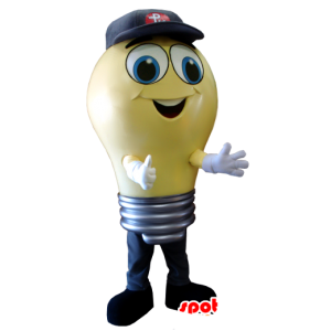 Yellow bulb mascot, giant - MASFR21195 - Mascots bulb
