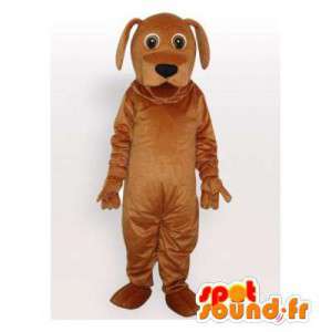 De klantgerichte bruine hond mascotte - MASFR006452 - Dog Mascottes