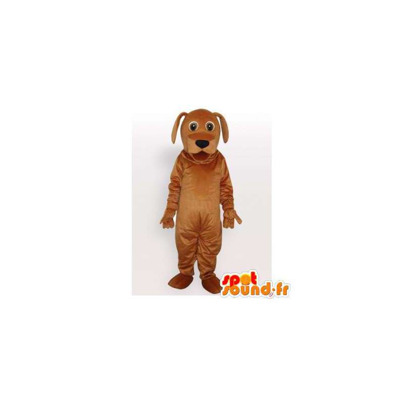 Kan tilpasses brun hundemaskot - Spotsound maskot kostume
