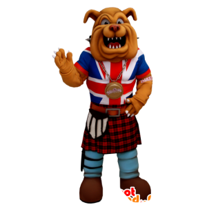 Maskot buldok oblečený v uniformě anglosaský - MASFR21203 - psí Maskoti