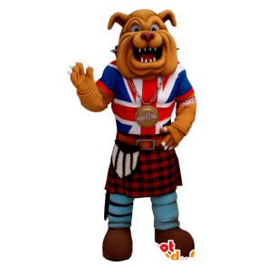 Maskot buldok oblečený v uniformě anglosaský - MASFR21203 - psí Maskoti