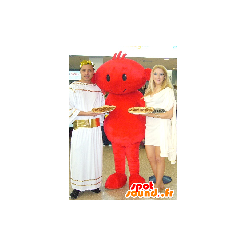 Mascot hombre rojo, sonriendo - MASFR21212 - Mascotas sin clasificar