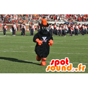 Černá a oranžová Jízda na Mascot - MASFR21237 - kůň maskoti