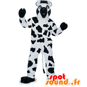 Zwarte en witte koe mascotte - MASFR21241 - koe Mascottes
