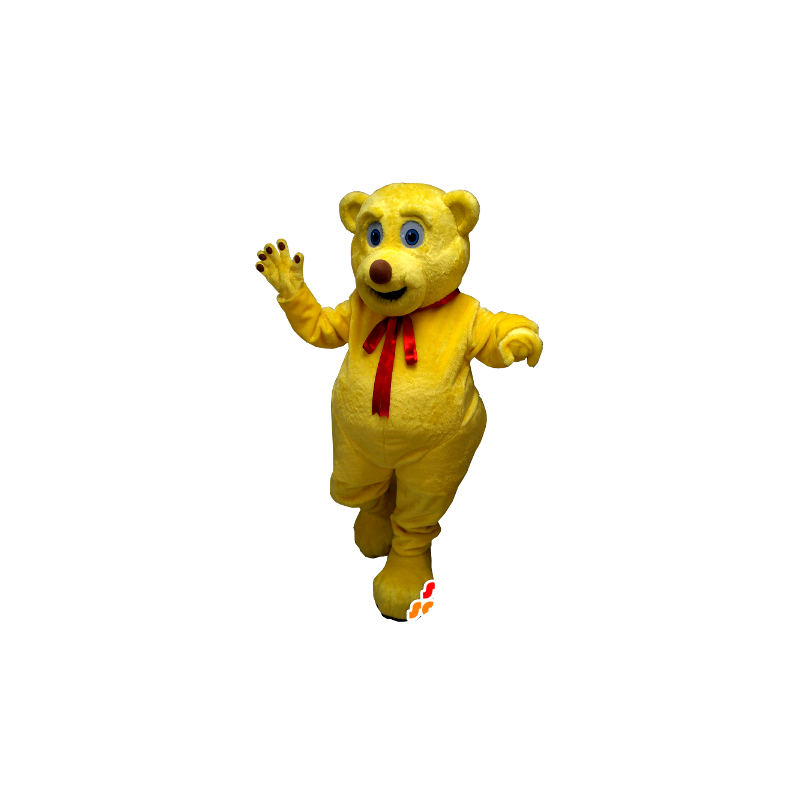 Giallo orso mascotte - MASFR21242 - Mascotte orso