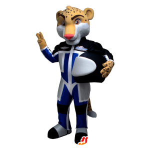 Tiger mascotte, leopardo Pilot tenuto - MASFR21244 - Mascotte tigre