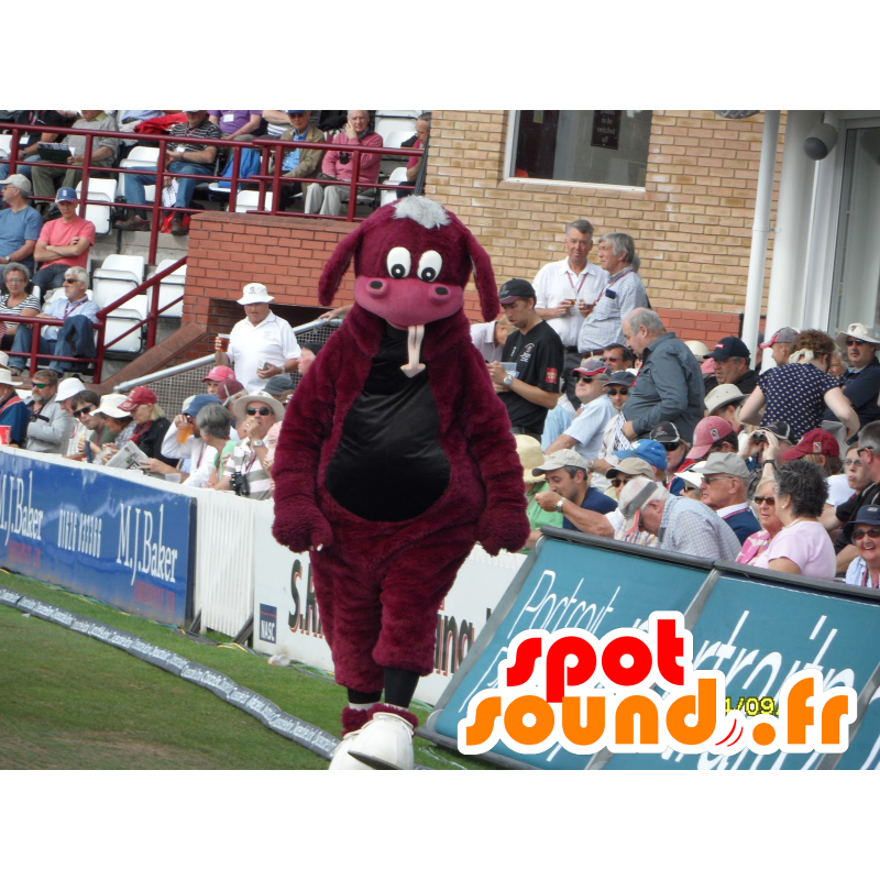 Red and black cow mascot - MASFR21247 - Mascot cow Red and black cow mascot - MASFR21247 - Mascot cow