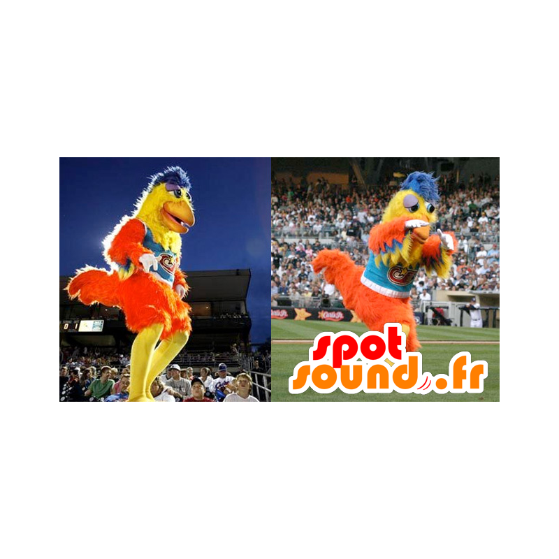 Galo mascote, galinha amarela, laranja e azul - MASFR21249 - Mascote Galinhas - galos - Galinhas Galo mascote, galinha amarela, laranja e azul - MASFR21249 - Mascote Galinhas - galos - Galinhas