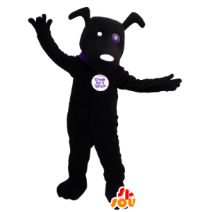 Black dog mascot - MASFR21251 - Dog mascots