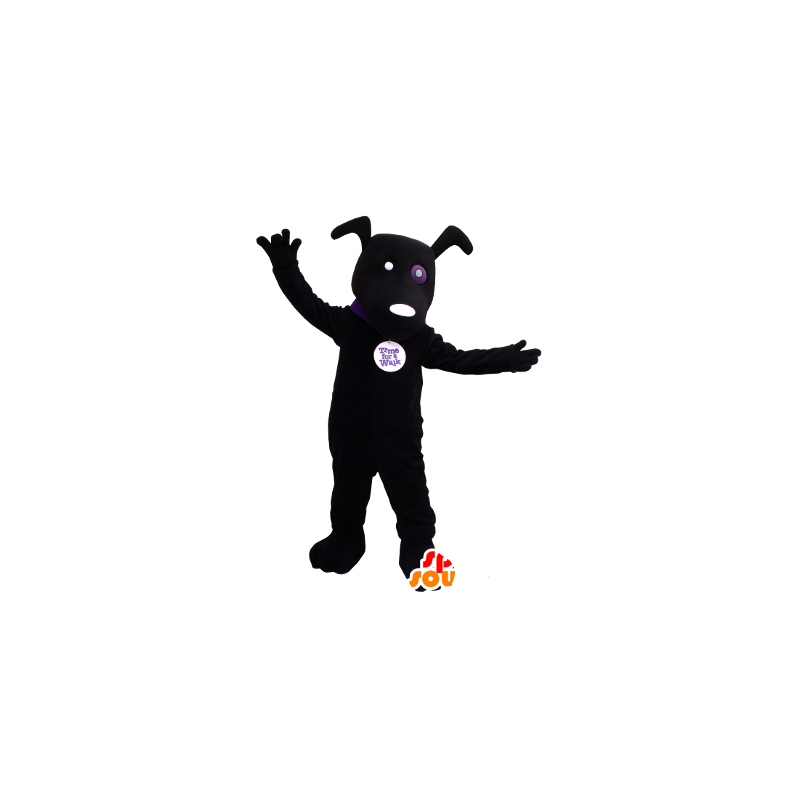 Zwarte hond mascotte - MASFR21251 - Dog Mascottes Zwarte hond mascotte - MASFR21251 - Dog Mascottes
