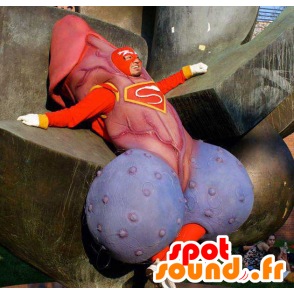 Mascot gigantische penis, superheld outfit - MASFR21252 - superheld mascotte