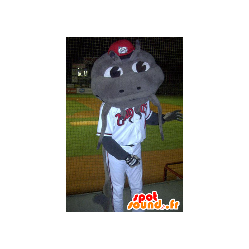 Catfish mascot, gray dragon - MASFR21261 - Cat mascots