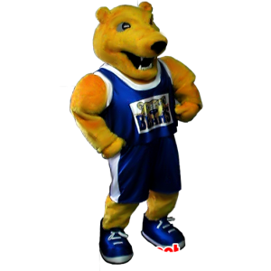 Yellow bear mascot in sportswear - MASFR21268 - Bear mascot