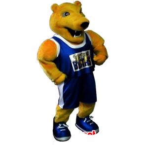 Maskot žlutý medvěd ve sportovní oblečení - MASFR21268 - Bear Mascot