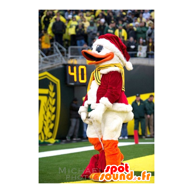 Mascot of Donald Duck in Santa Claus dress - MASFR21273 - Christmas mascots Mascot of Donald Duck in Santa Claus dress - MASFR21273 - Christmas mascots