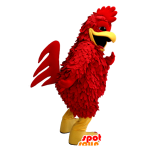 Mascot rød og gul hane, høne gigant - MASFR21277 - Mascot Høner - Roosters - Chickens