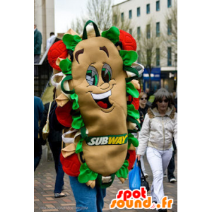 Giant kanapki i uśmiechnięta maskotka - Mascot Subway - MASFR21279 - Fast Food Maskotki