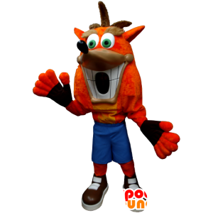 Bater Bandicoot mascote, personagem do jogo famoso vídeo - MASFR21290 - Celebridades Mascotes