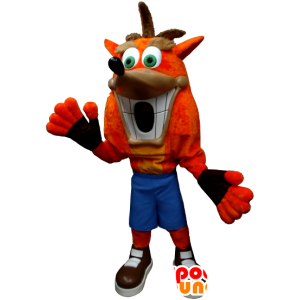 Crash Bandicoot maskot, známý charakter videohry - MASFR21290 - Celebrity Maskoti