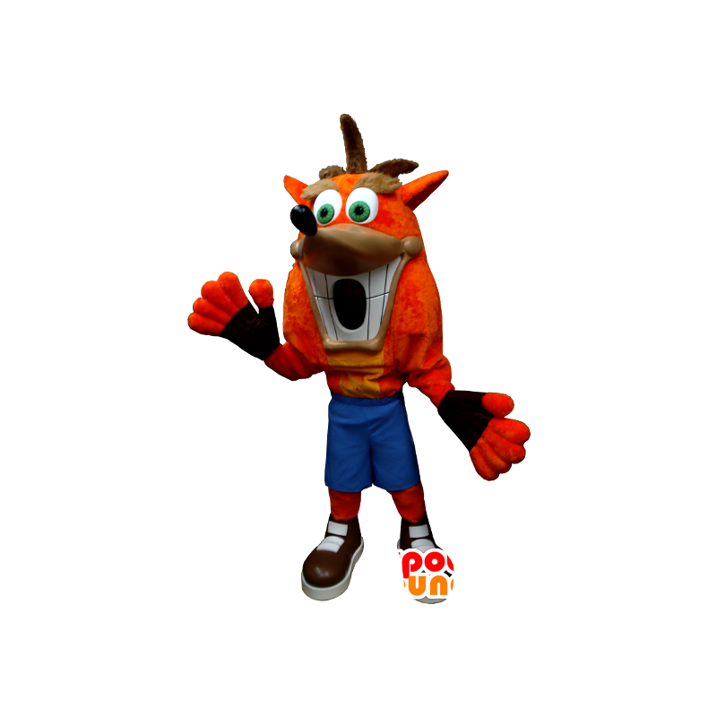 Bater Bandicoot mascote, personagem do jogo famoso vídeo - MASFR21290 - Celebridades Mascotes