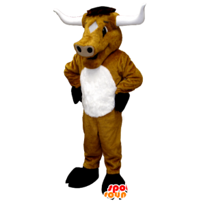 Bruine koe mascotte, stier, buffels, reuze - MASFR21296 - koe Mascottes