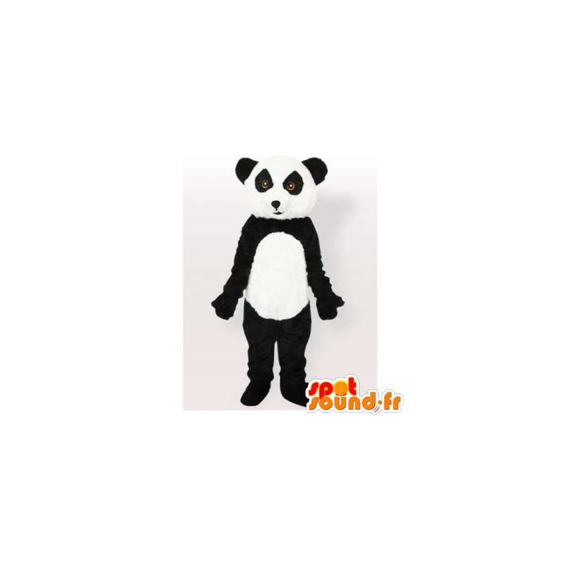 Mascot panda blanco y negro. Panda traje - MASFR006456 - Mascota de los pandas