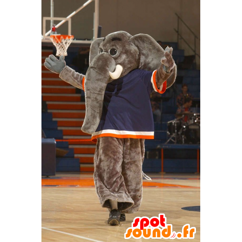 Mascotte géante d'éléphant gris avec une grande trompe - MASFR21305 - Mascottes Elephant Mascotte géante d'éléphant gris avec une grande trompe - MASFR21305 - Mascottes Elephant