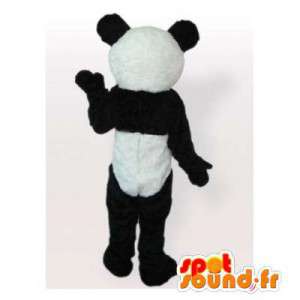 Sort og hvid panda maskot. Panda kostume - Spotsound maskot