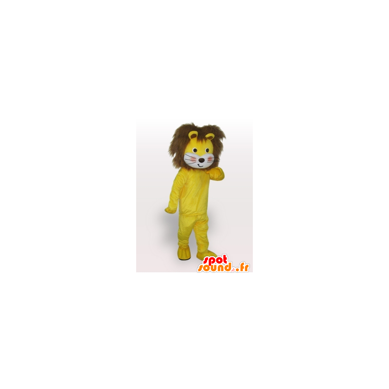 Mascot yellow and brown cub, soft and hairy - MASFR21318 - Lion mascots