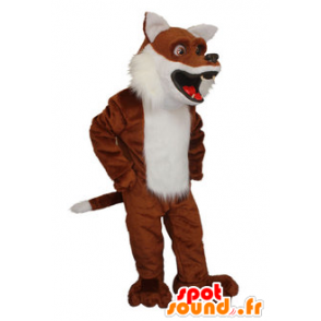 Brown fox maskot a realistické bílá - MASFR21319 - Fox Maskoti