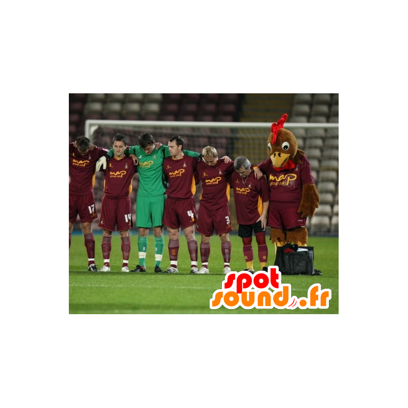Kip mascotte haan bruin, geel en rood - MASFR21322 - Mascot Hens - Hanen - Kippen Kip mascotte haan bruin, geel en rood - MASFR21322 - Mascot Hens - Hanen - Kippen