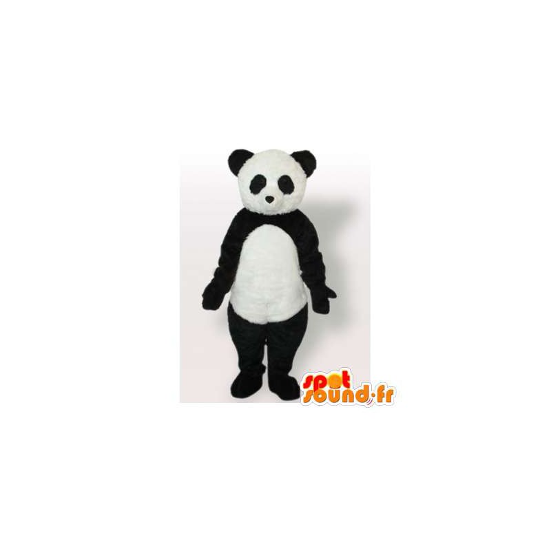 黒と白のパンダのマスコット。パンダコスチューム-MASFR006457-パンダマスコット