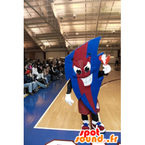 Mascot formet rød og blå flash, svært uttrykks - MASFR21328 - Ikke-klassifiserte Mascots