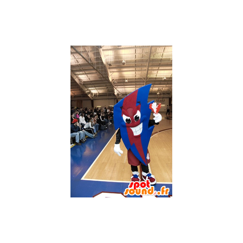 Mascot em forma de vermelho e azul flash, muito expressivo - MASFR21328 - Mascotes não classificados