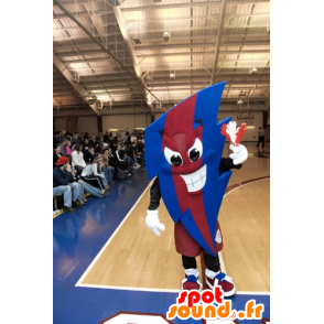 Mascot em forma de vermelho e azul flash, muito expressivo - MASFR21328 - Mascotes não classificados